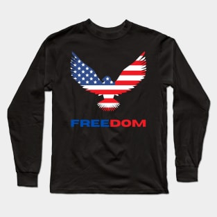 Independence Day Freedom American Eagle Long Sleeve T-Shirt